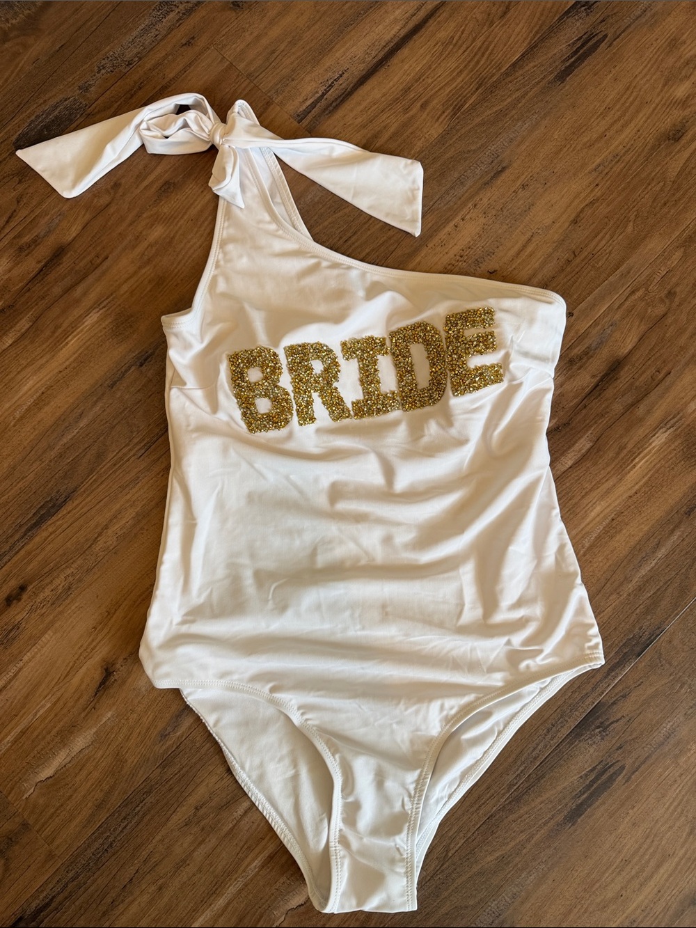 💎NWOT | Judith March | Beaded One Shoulder Bride Swimsuit